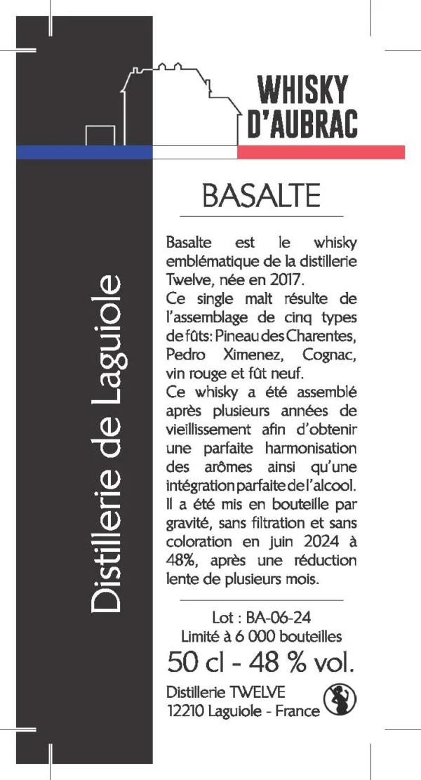 Twelve - Basalte contre étiquette