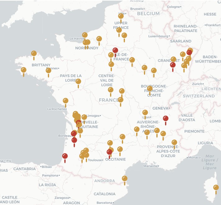 Carte de France des whiskies